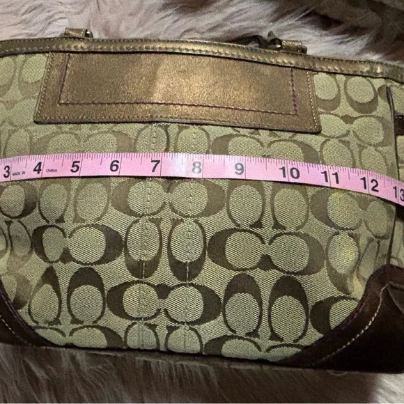 Coach Tan and Brown Signature Tote - Picture 14 of 16